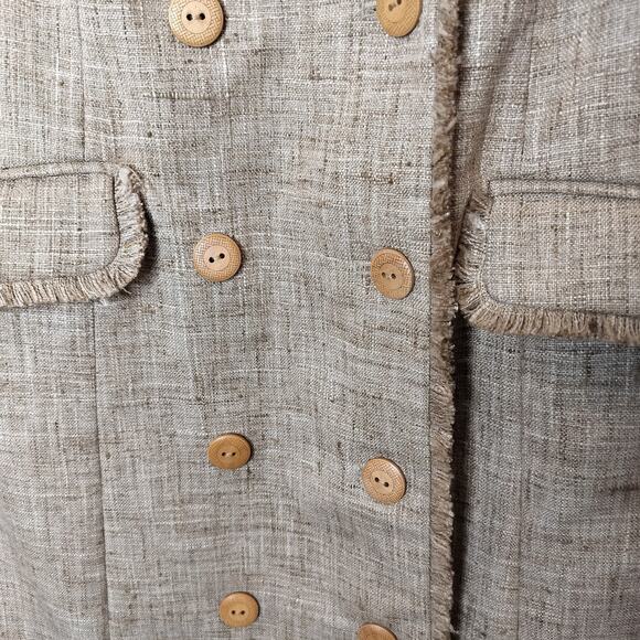 J. Mclaughlin Pia Dress Sand Tweed Sleeveless Double-Breasted - Picture 7 of 12